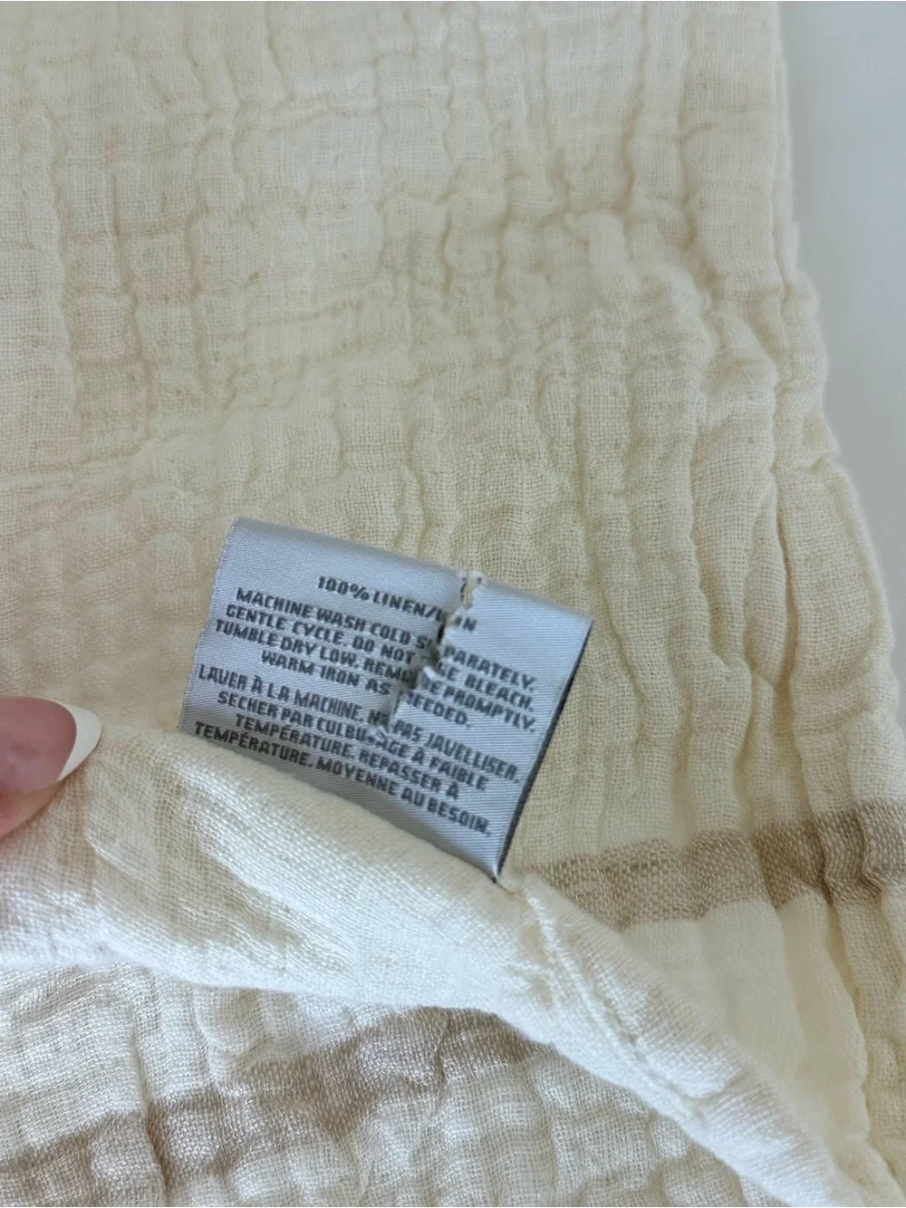 Restoration Hardware Crinkled Linen Pillow Cover